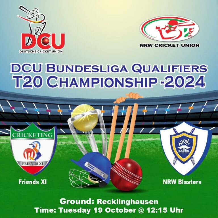 DCU Bundesliga Qualifier Friends XI vs NRW Blasters  (T20 Championship 2024)